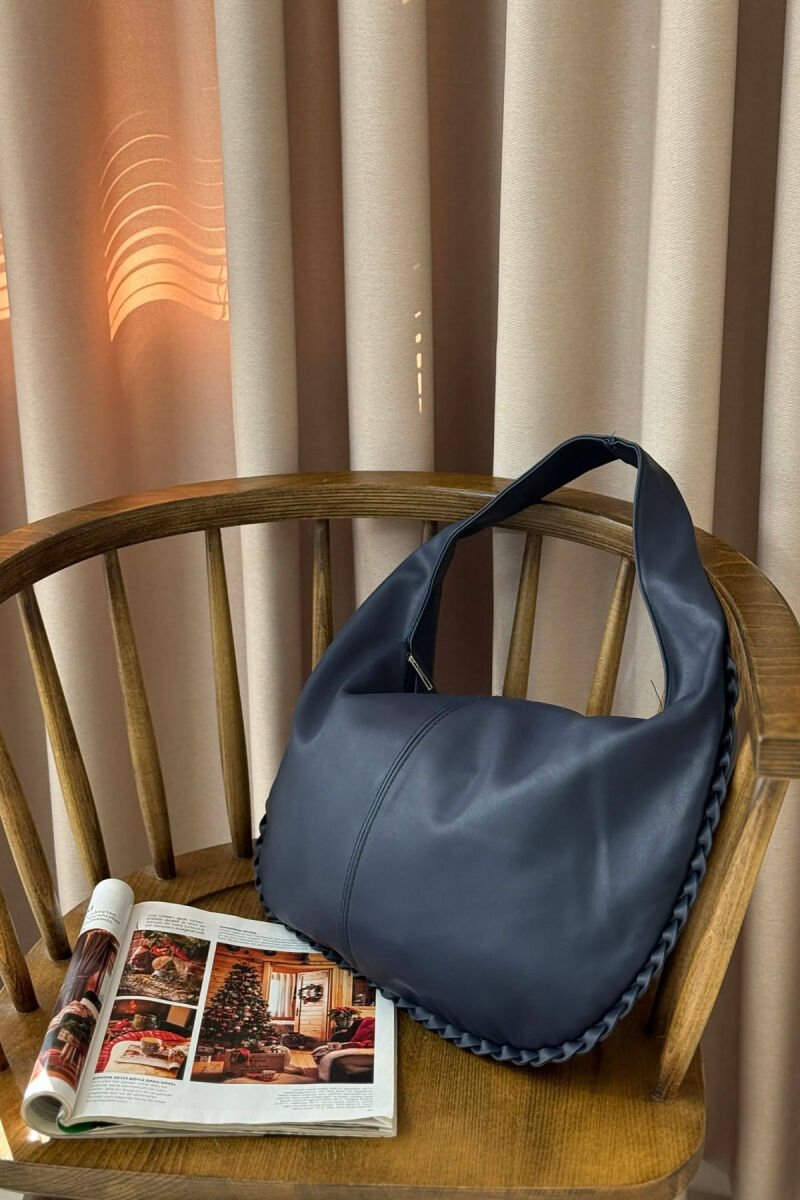 ONE COLOR LEATHER WOMEN BAG BLUE/BLU - 8