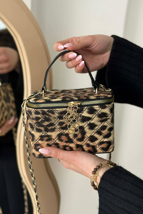 ONE COLOR LEATHER WOMEN BAG LEO/LEOPARD - 5