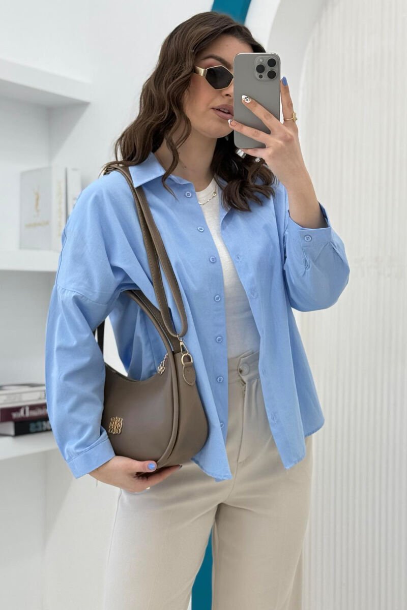 ONE COLOR LEATHER WOMEN BAG LIGHT BROWN/KAZB - 5