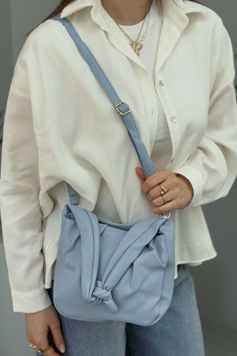 ONE COLOR LEATHER WOMEN BAG LIGHTBLUE/BZ - 3