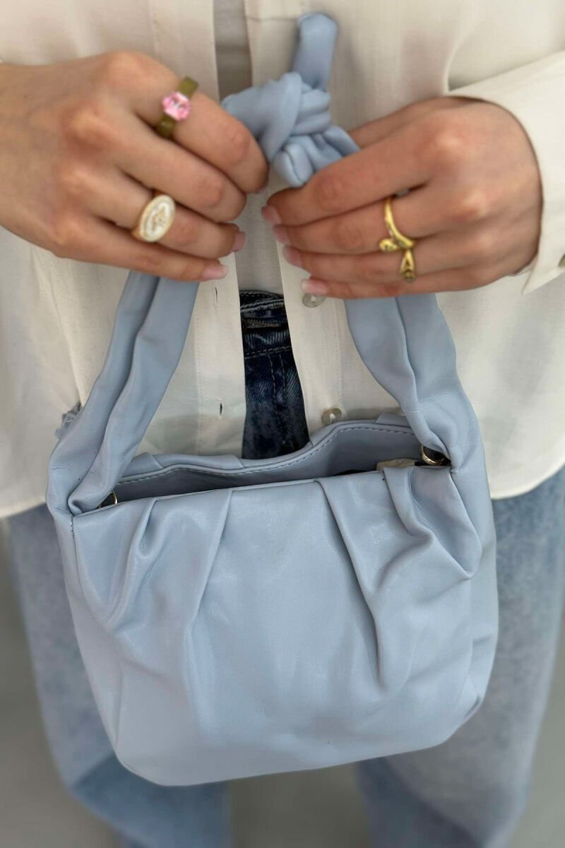 ONE COLOR LEATHER WOMEN BAG LIGHTBLUE/BZ - 4