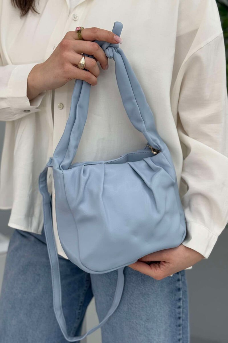 ONE COLOR LEATHER WOMEN BAG LIGHTBLUE/BZ - 5