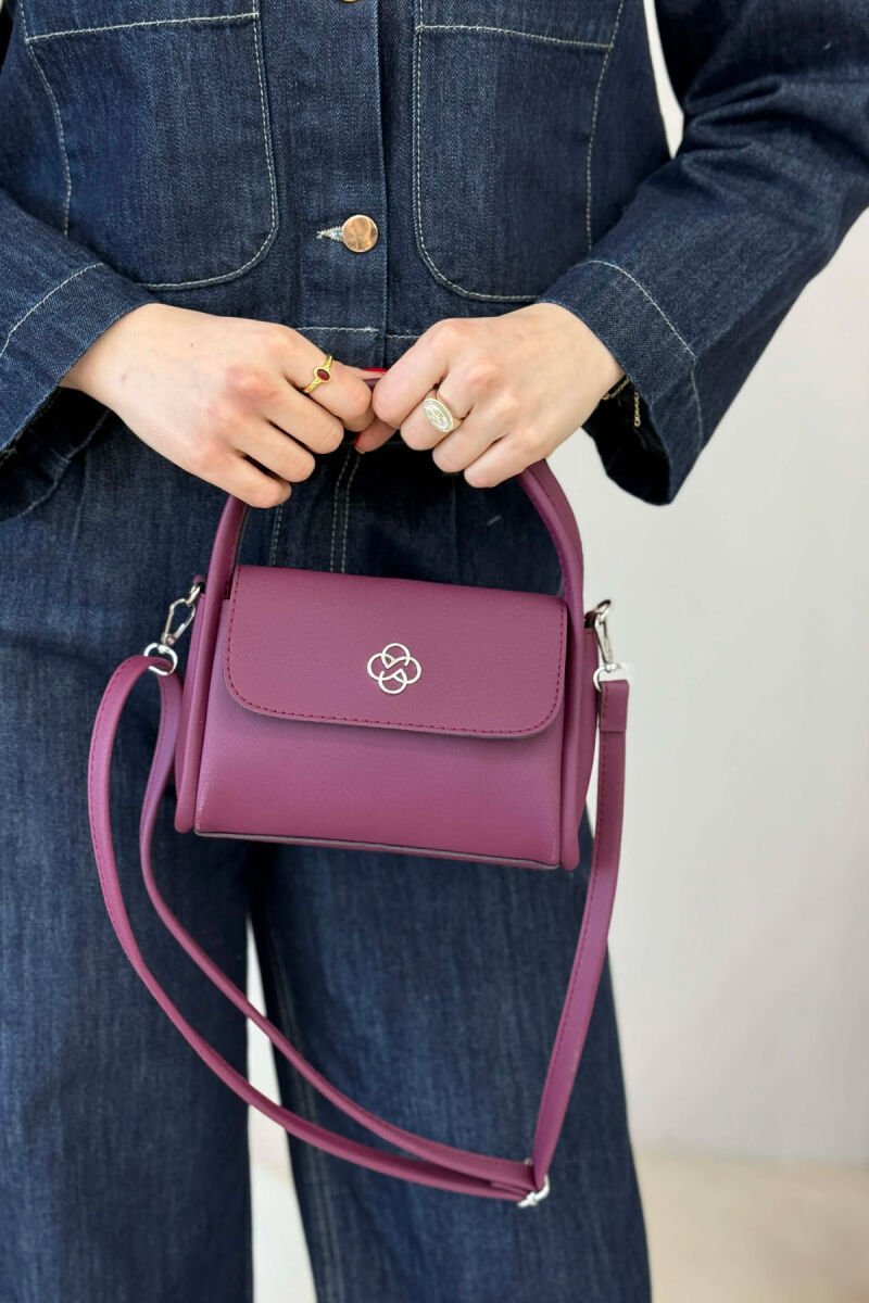 ONE COLOR LEATHER WOMEN BAG PURPLE/LEJLA - 3