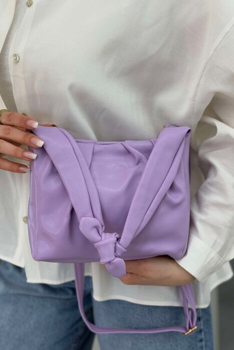 ONE COLOR LEATHER WOMEN BAG PURPLE/LEJLA - 2