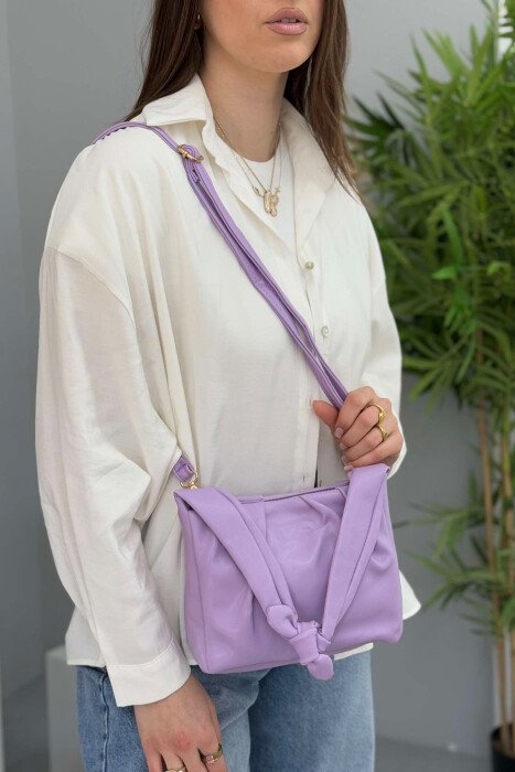 ONE COLOR LEATHER WOMEN BAG PURPLE/LEJLA - 3