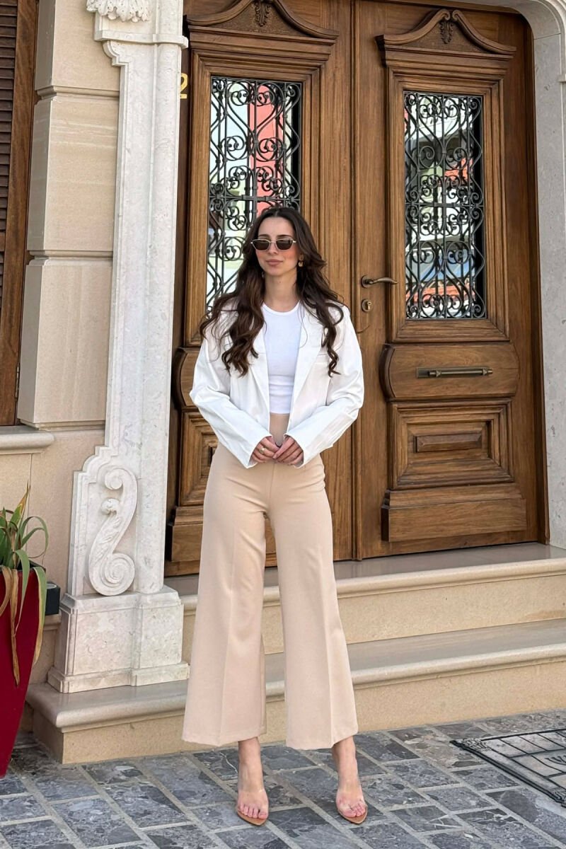 ONE COLOR LEATHER WOMEN JACKET WHITE-E BARDHE - 2