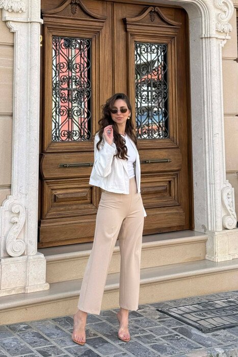 ONE COLOR LEATHER WOMEN JACKET WHITE-E BARDHE - 3