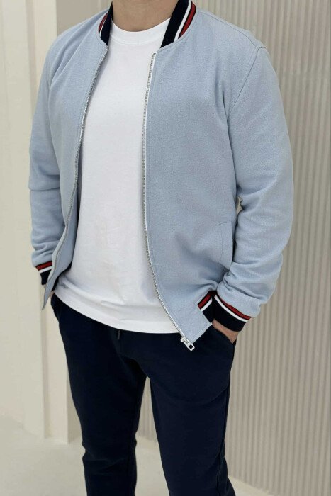 ONE COLOR LIGHT BOMBER MEN JACKET LIGHTBLUE/BZ - 2
