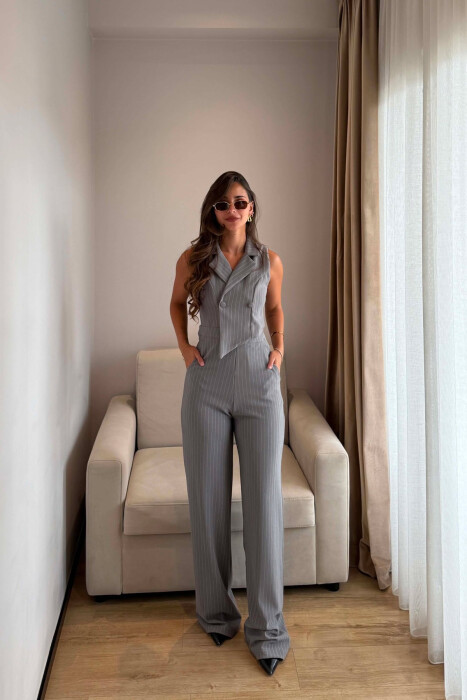 JUMPSUIT PER FEMRA NE NGJYRE GRI 