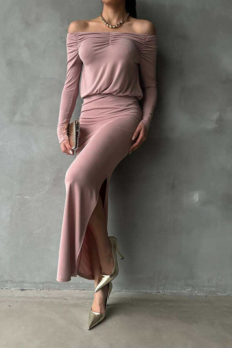 ONE COLOR LONG SIMPLE WOMEN DRESS VINEGAR/UTHULL - 6