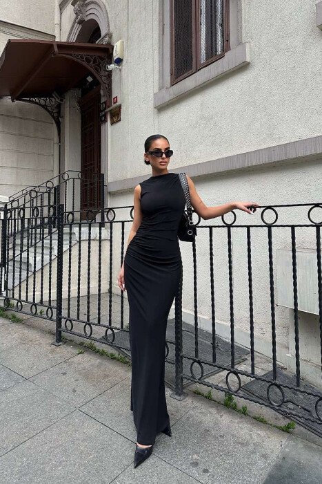 FUSTAN I GJATË PËR FEMRA NË NGJYRËN E ZEZË - KLAUDIO FASHION
