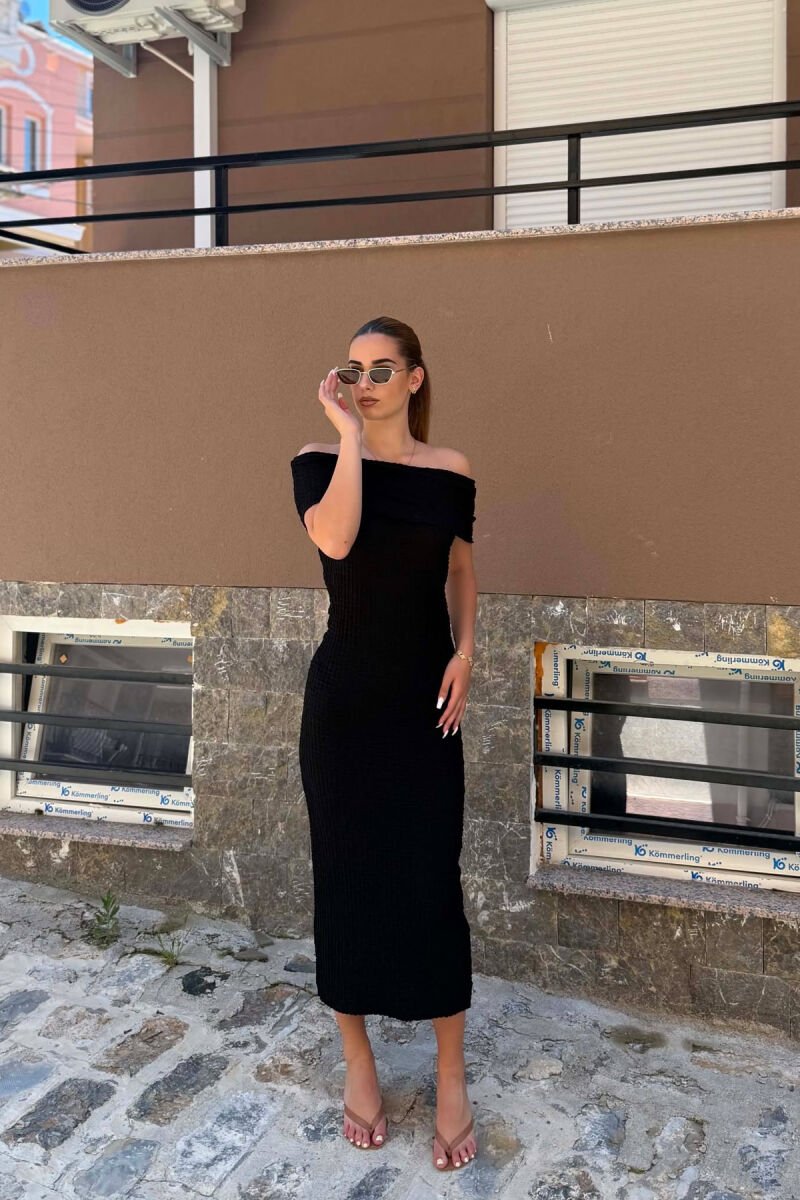 ONE COLOR LONG WOMAN DRESS BLACK/ E ZEZE - 1
