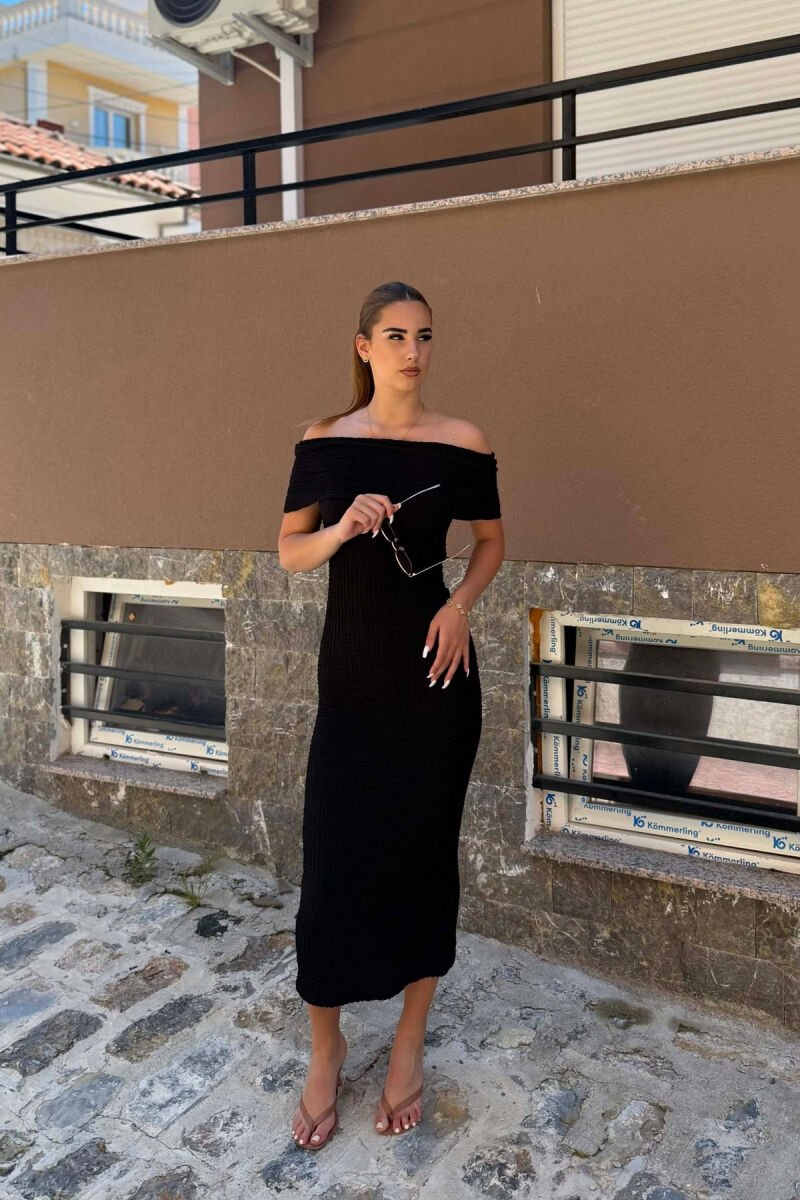 ONE COLOR LONG WOMAN DRESS BLACK/ E ZEZE - 4