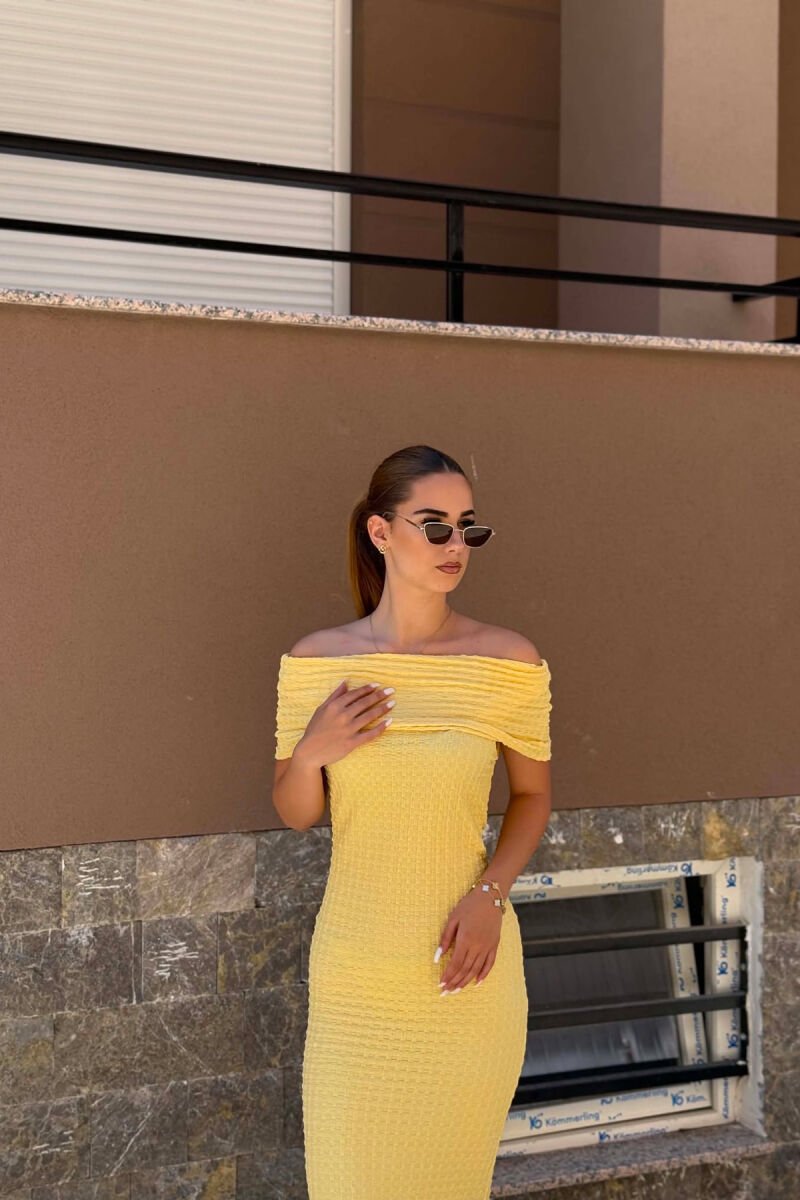 ONE COLOR LONG WOMAN DRESS YELLOW/E VERDHE - 3
