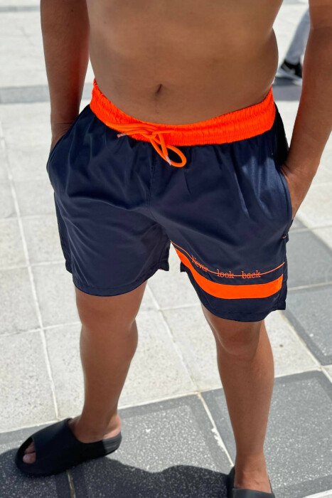 ONE COLOR MAN SWIM WEAR NAVY BLUE/BLU MARINE - KLAUDIO FASHION