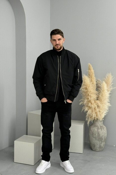 ONE COLOR MEN BOMBER JACKET BLACK/ E ZEZE - 6
