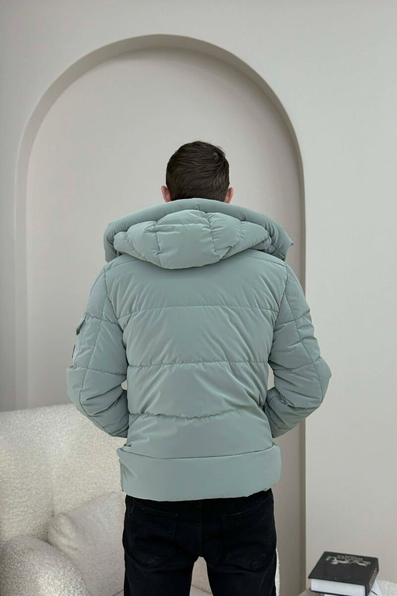 ONE COLOR MEN PUFFER JACKET MINT/MENTE - 5
