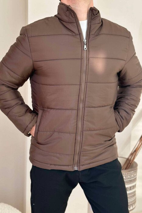 XHUP NJË NGJYRËSH PËR MESHKUJ NË NGJYRËN KAFE - KLAUDIO FASHION