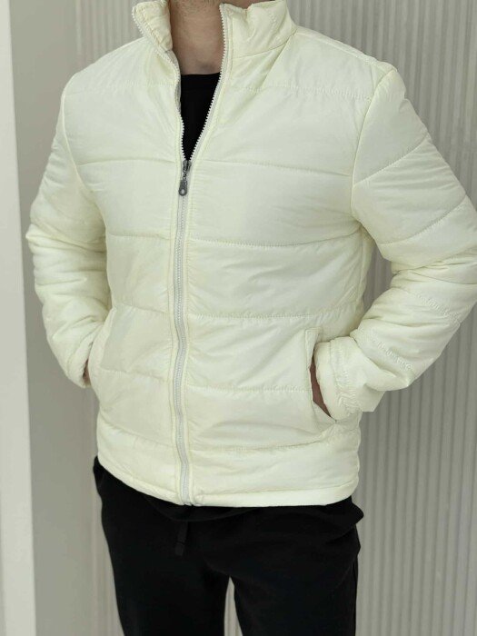 ONE COLOR MEN PUFFER JACKET CREAM/KREM - 7