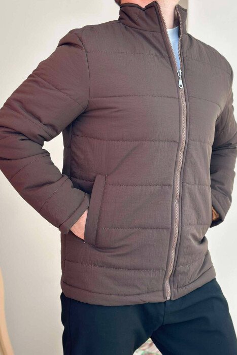 XHUP NJË NGJYRËSH PËR MESHKUJ NË NGJYRËN KAFE E ERRËT - KLAUDIO FASHION