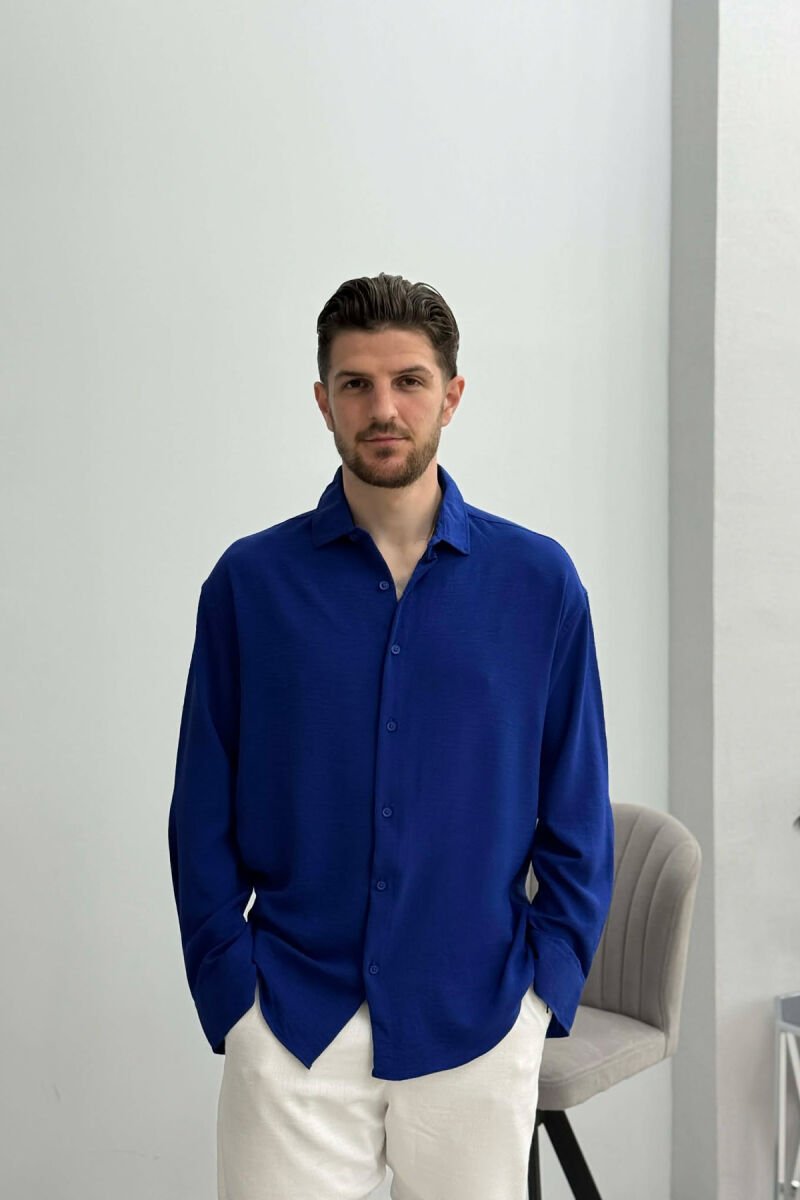 ONE COLOR MEN SHIRT BLUE/BLU - 1