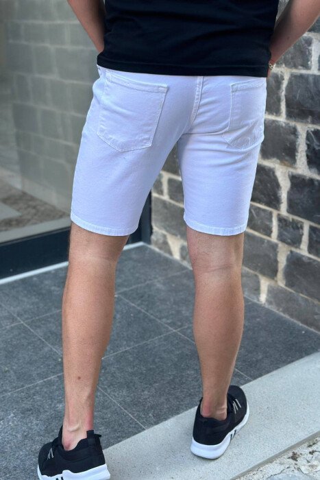 ONE COLOR MEN SHORT PANTS WHITE-E BARDHE - 2