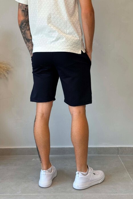 ONE COLOR MEN SHORT SWEATPANTS BLUE/BLU - 4