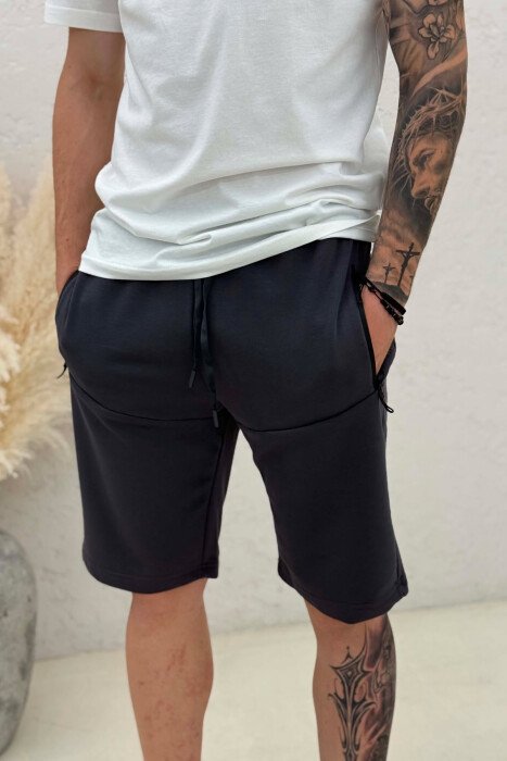 ONE COLOR MEN SHORT SWEATPANTS DARK GREY/GEE - 2