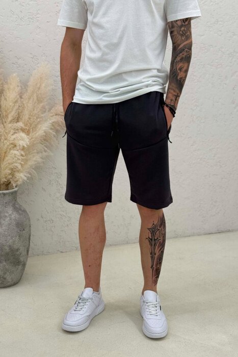 ONE COLOR MEN SHORT SWEATPANTS DARK GREY/GEE - 4