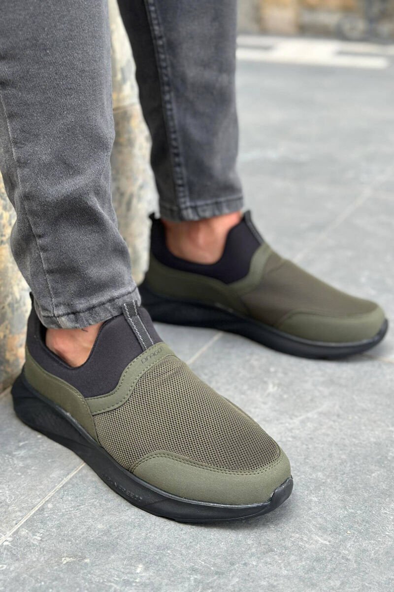 ONE COLOR MEN SNEAKERS BLACK-GREEN/ZEJE - 1