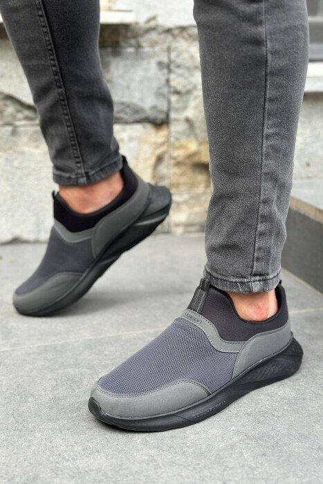 ONE COLOR MEN SNEAKERS GREY/BLACK-GRZE - 1