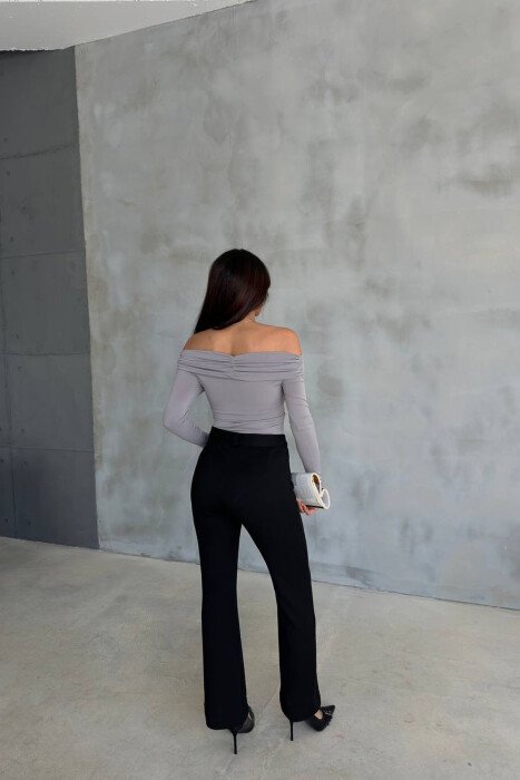 ONE COLOR OPEN NECK WOMEN BODY GREY/GRI - 7