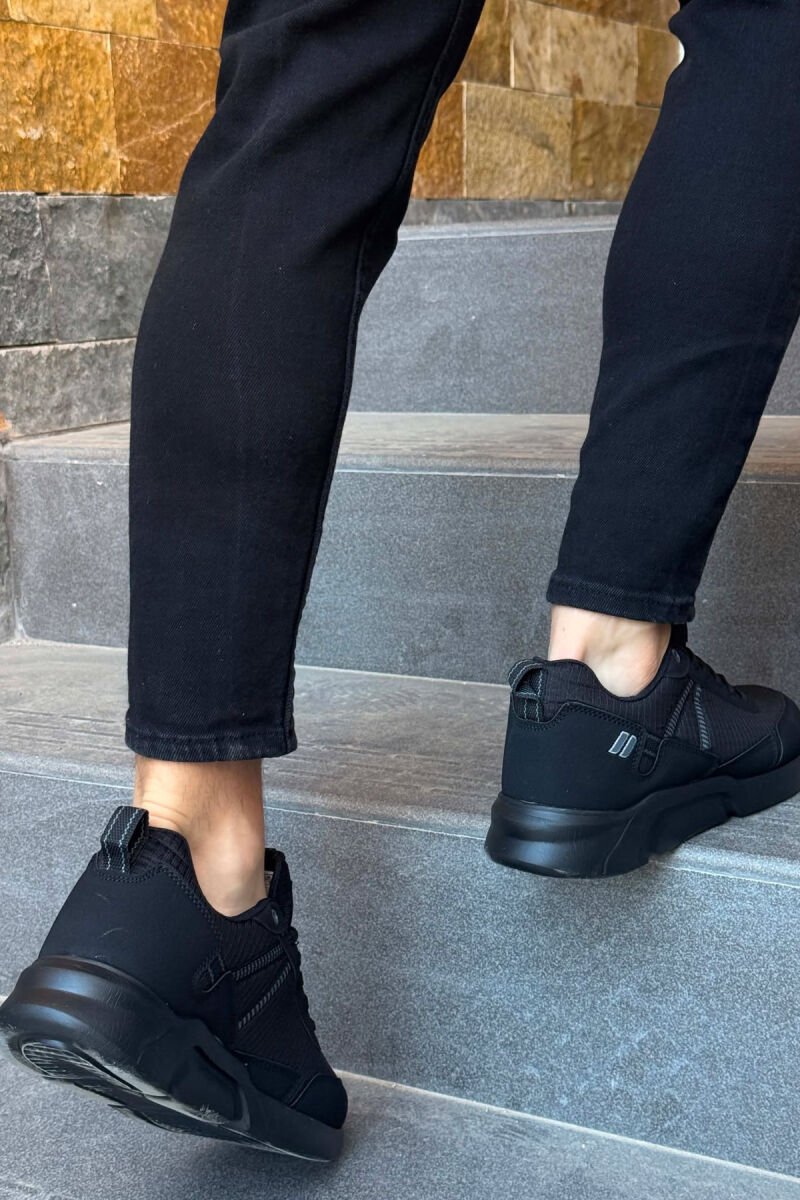 ONE COLOR PLATFORM MEN SNEAKERS BLACK/ E ZEZE - 3
