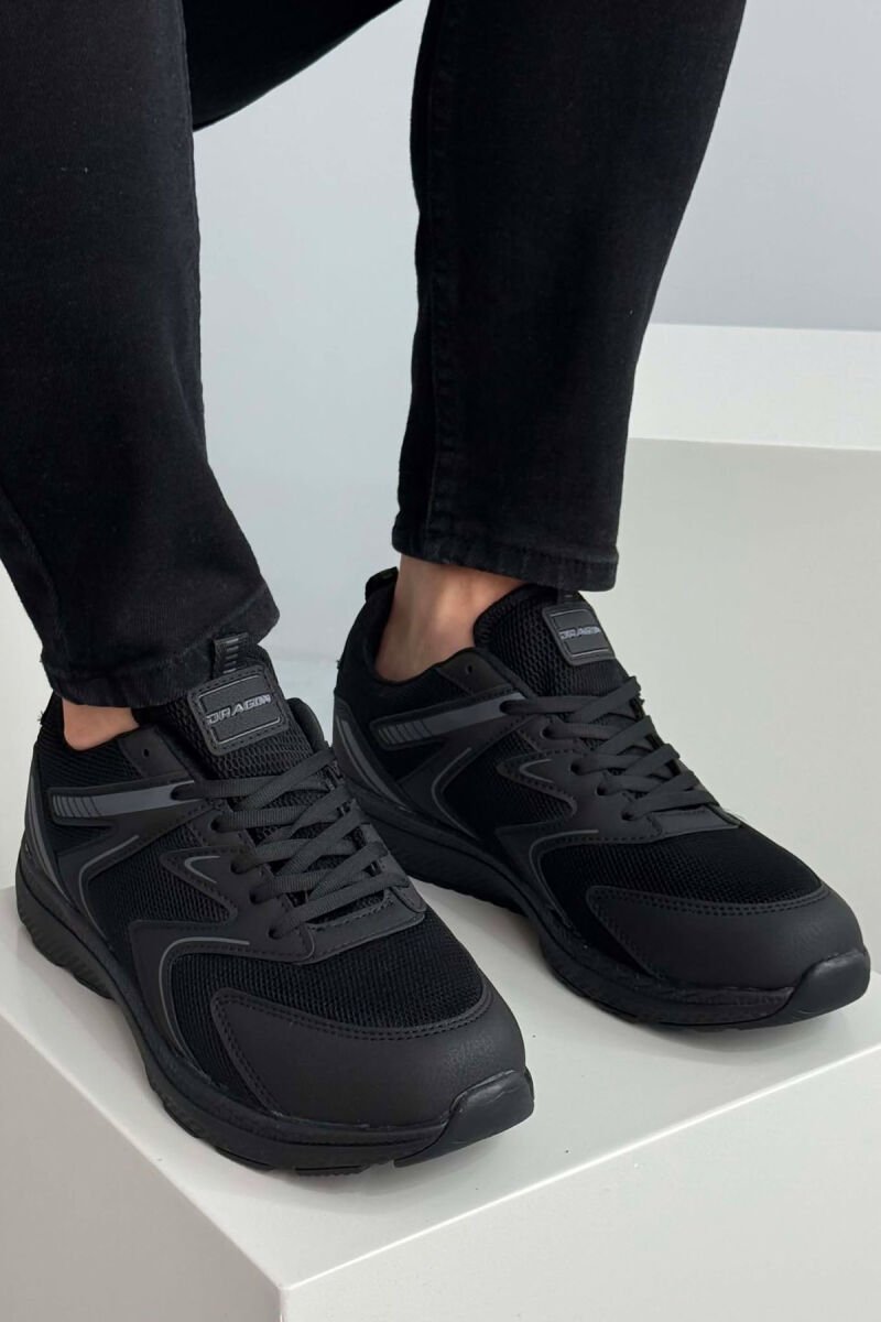 ONE COLOR PLATFORM MEN SNEAKERS BLACK/ E ZEZE - 1