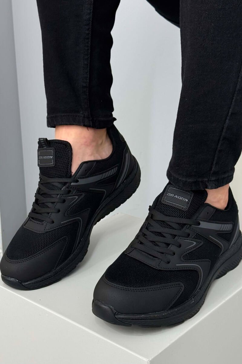 ONE COLOR PLATFORM MEN SNEAKERS BLACK/ E ZEZE - 2