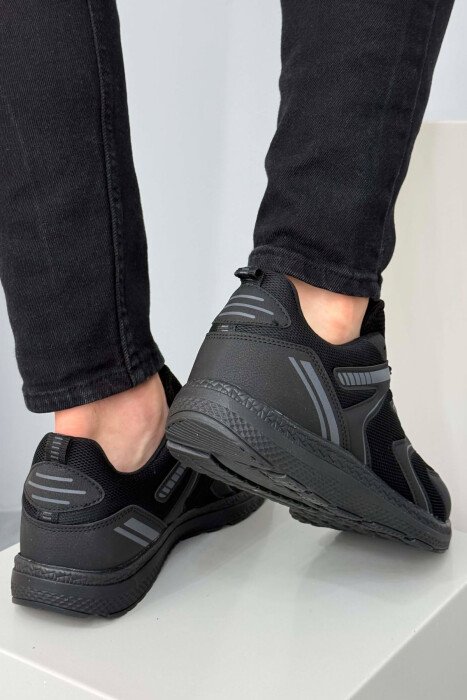 ONE COLOR PLATFORM MEN SNEAKERS BLACK/ E ZEZE - 4
