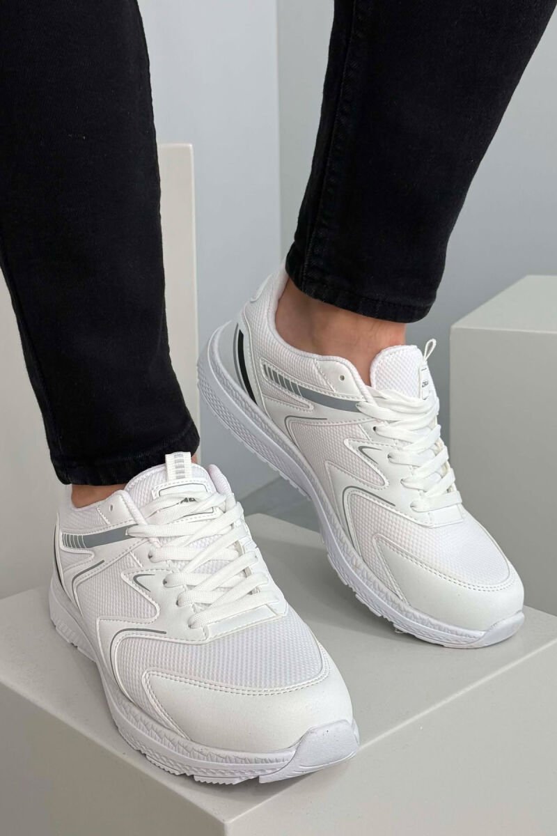 ONE COLOR PLATFORM MEN SNEAKERS WHITE-E BARDHE - 1