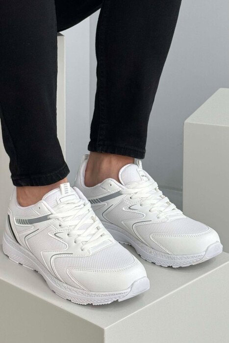 ONE COLOR PLATFORM MEN SNEAKERS WHITE-E BARDHE - 2
