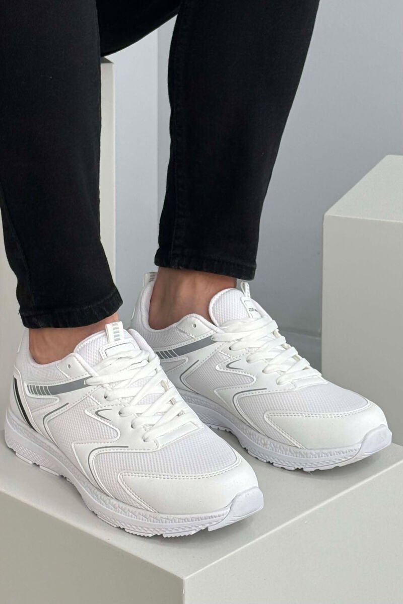 ONE COLOR PLATFORM MEN SNEAKERS WHITE-E BARDHE - 2