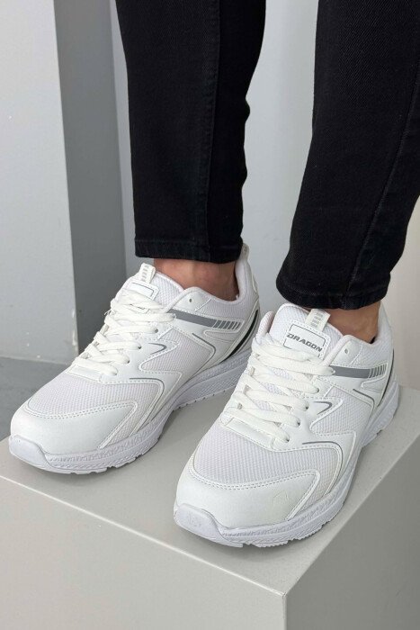 ONE COLOR PLATFORM MEN SNEAKERS WHITE-E BARDHE - 4