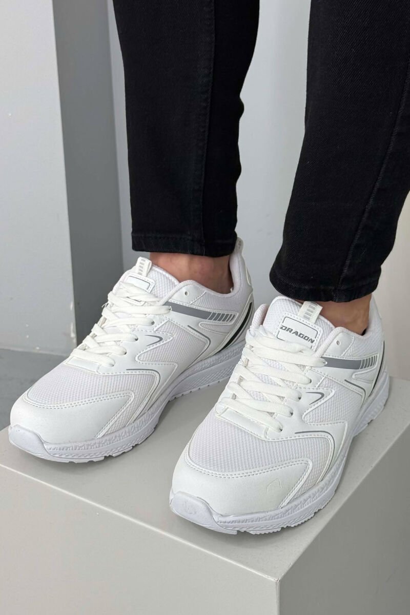 ONE COLOR PLATFORM MEN SNEAKERS WHITE-E BARDHE - 4
