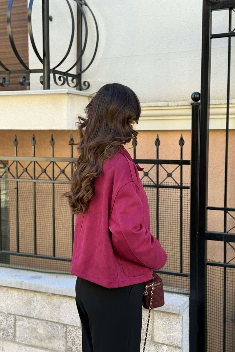 ONE COLOR POCKETS WOMEN JACKET PURPLE/LEJLA - 3