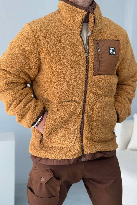 ONE COLOR PUFFER MEN JACKET BEIGE/BEZHE 