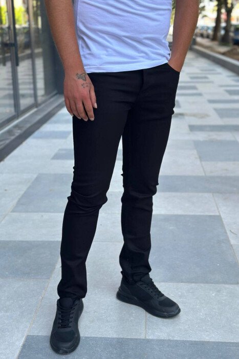 PANTALLONA NJË NGJYRËSHE PËR MESHKUJ NË NGJYRË TË ZEZË - KLAUDIO FASHION