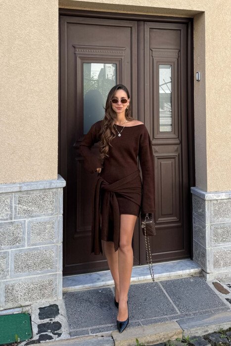 FUSTAN PER FEMRA NE NGJYRE KAFE - KLAUDIO FASHION