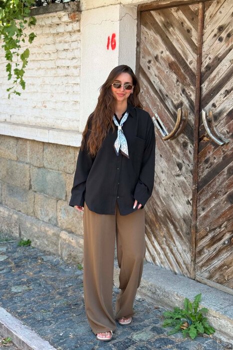 KEMISHE ME DETAJ SHALLI PER FEMRA NE NGJYRE TE ZEZE - KLAUDIO FASHION