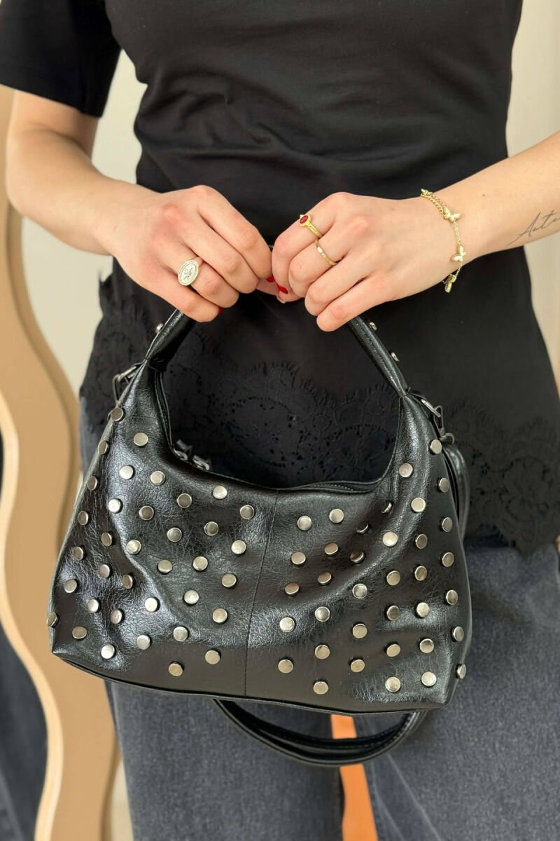 ONE COLOR SHINNY DETAILS WOMAN BAG BLACK/ E ZEZE - 3