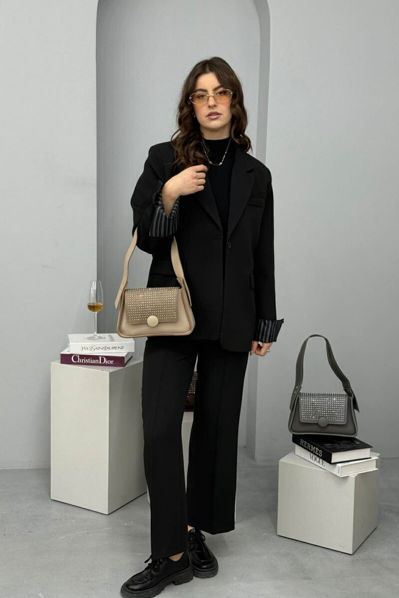 ONE COLOR SHINNY DETAILS WOMEN BAG BEIGE/BEZHE - 2