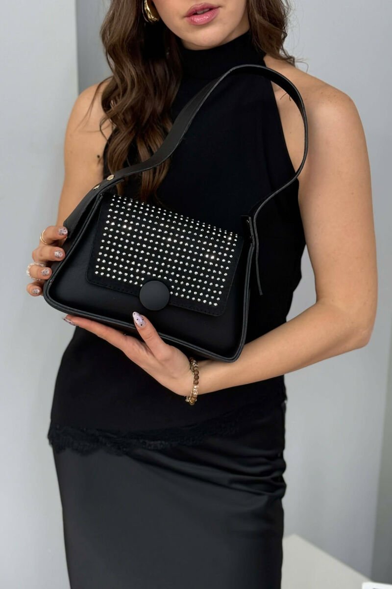 ONE COLOR SHINNY DETAILS WOMEN BAG BLACK/ E ZEZE - 5