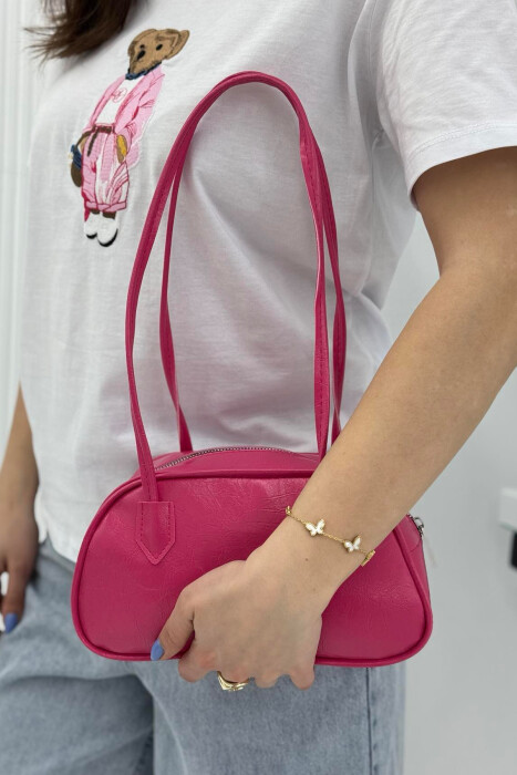 ONE COLOR SHINY SMALL WOMEN BAG FUCHSIA/CIKLAMI - 4
